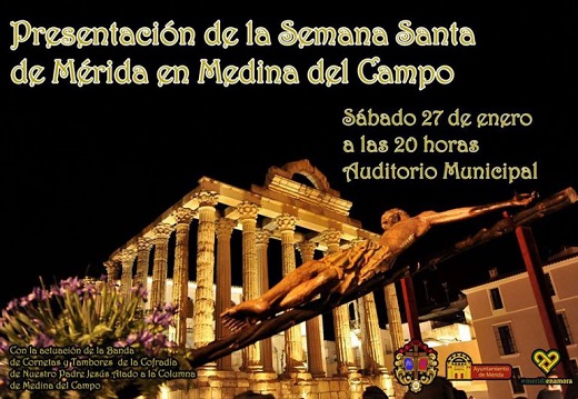 Cartel anunciador de la presentación de la Semana Santa de Mérida / Cadena Ser